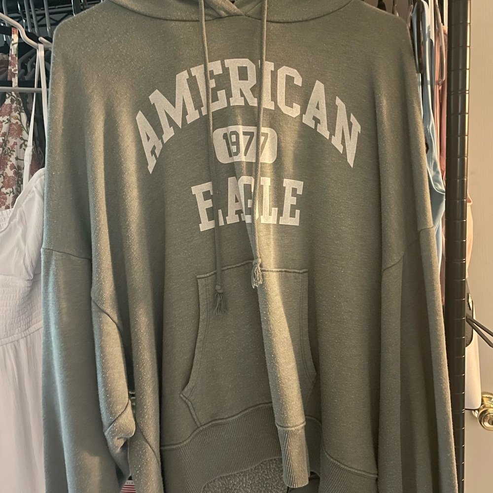 American Eagle Green Slouch Hoodie